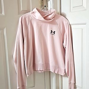 Under Armour Medium Pink Cowl Neck Hoodie Light Pink
